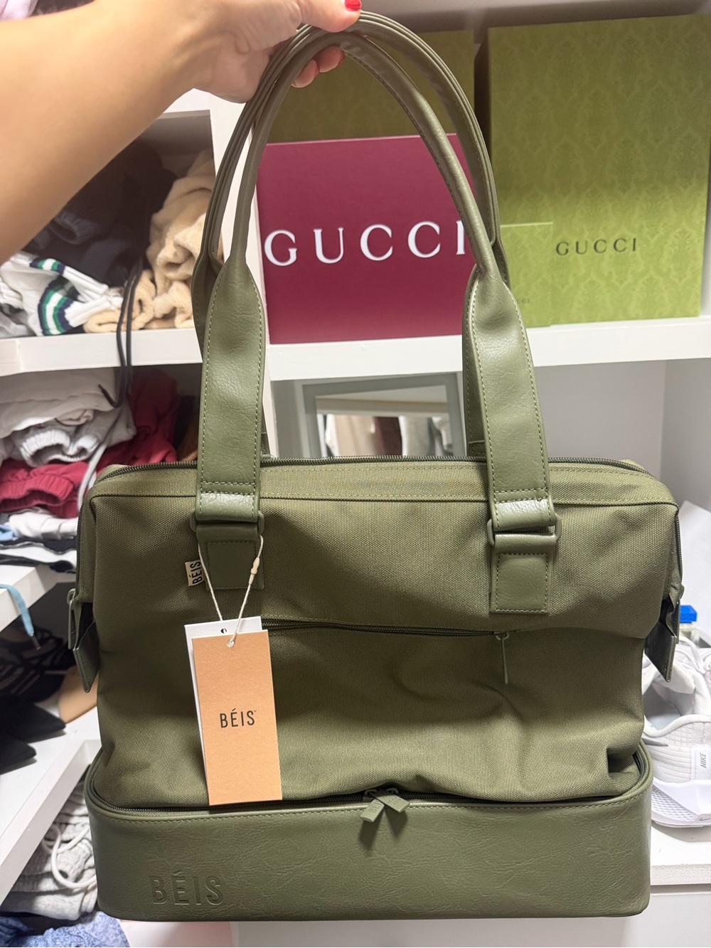 Olive Green Beis Bag